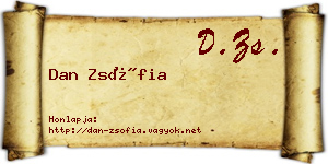 Dan Zsófia névjegykártya
