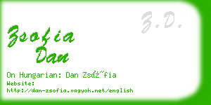 zsofia dan business card